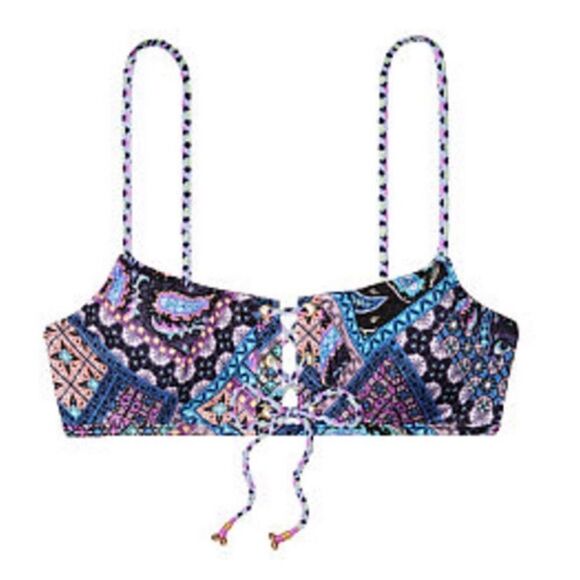 💝(3/$25) *nwot* victoria’s secret + lace up bikini top - Picture 1 of 7